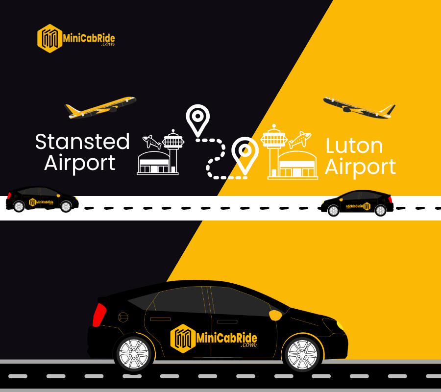 Taxi Stansted to Luton Airport Transfers